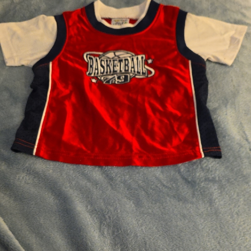 Red Basketball Kids Shirt